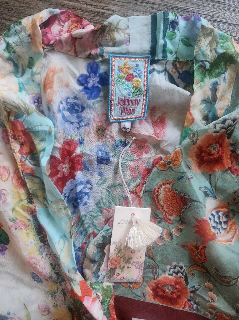 NWT Johnny Was Otti Tia Floral Patchwork Kimono Size Large - Picture 4 of 11